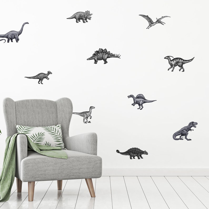 Dinosaur Wall Stickers Dinosaur Wall Decals Dinosaur Etsy UK