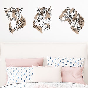 Leopard wall sticker, Jungle wall stickers, Safari wall stickers, Jungle room decor, Leopard wall sticker, Leopard theme room