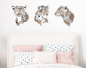 Leopard wall sticker, Jungle wall stickers, Safari wall stickers, Jungle room decor, Leopard wall sticker, Leopard theme room