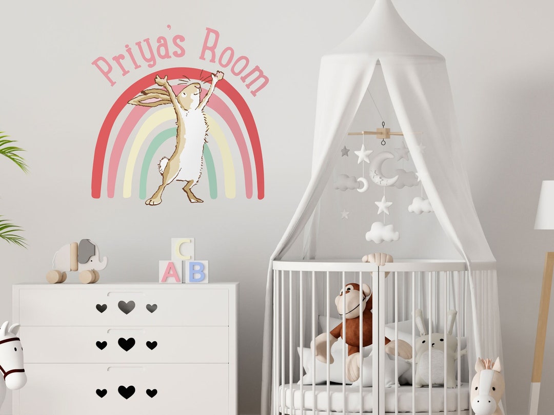 Personalised Guess How Much I Love You Wall Sticker Rainbow Etsy