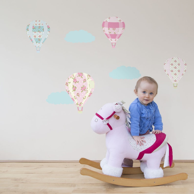Vintage Hot Air Balloon Wall Stickers Etsy