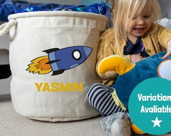Personalised Rocket storage trug, Personalised Storage basket, Space storage trug, Space theme room, Planet theme room