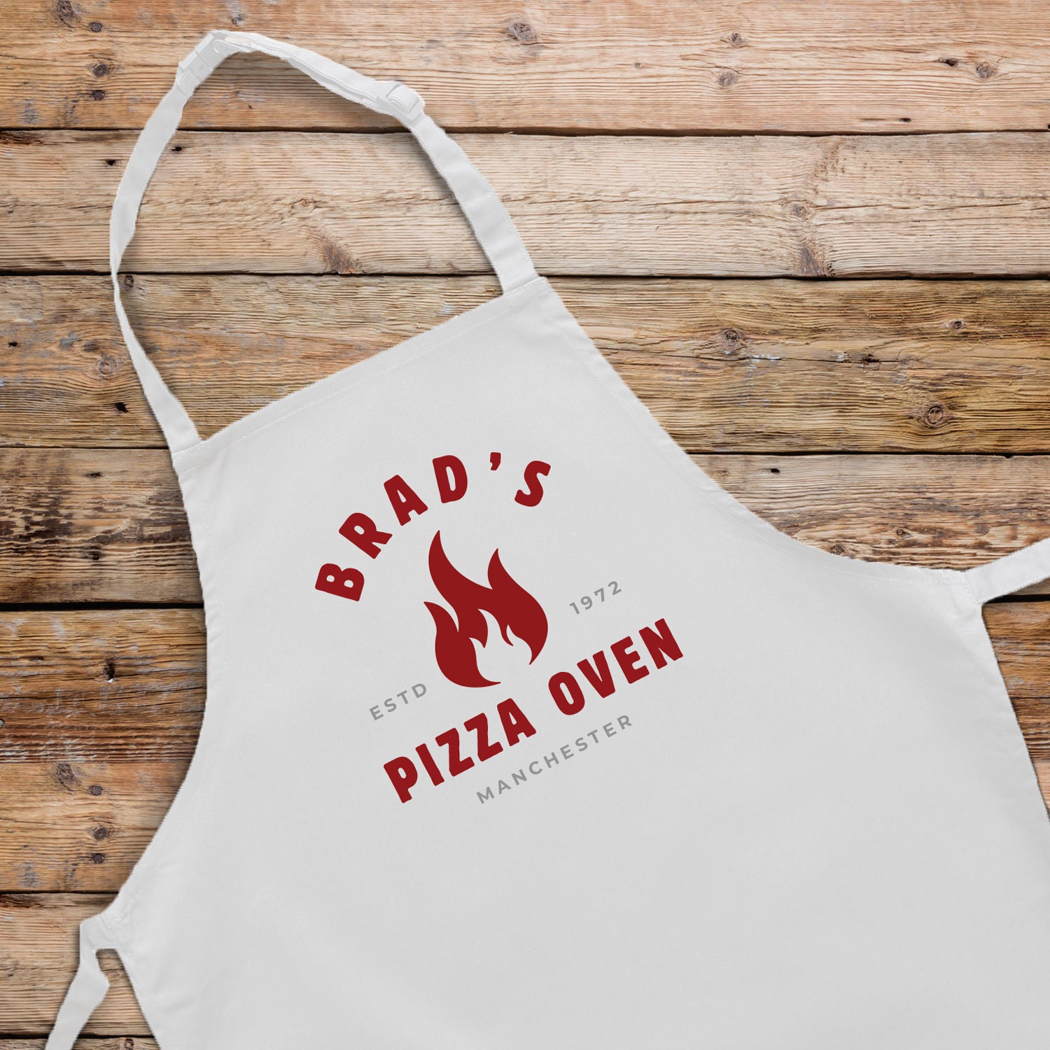 Personalised pizza flame apron dad apron Father's day Etsy