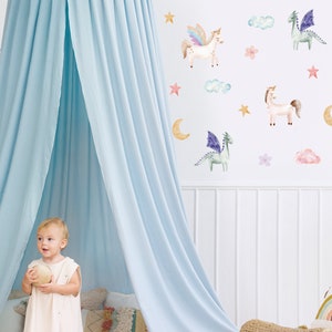Unicorn and Dragon stickaround wall stickers, Unicorn wall stickers, Dragon wall stickers, Unicorn wall decal, Dragon wall decal