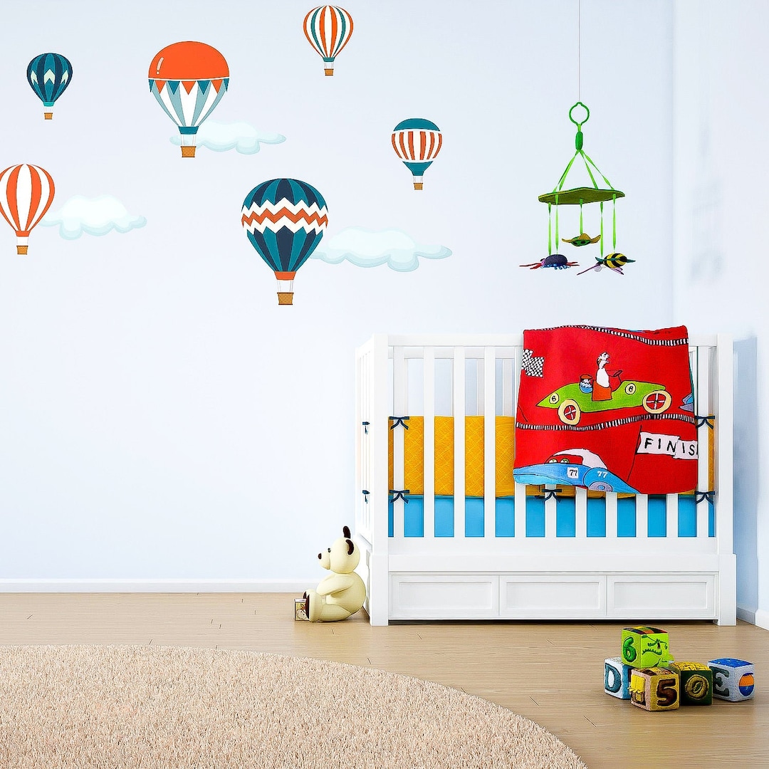 Classic Hot Air Balloon Wall Stickers, Hot Air Balloon Wall Decal Etsy