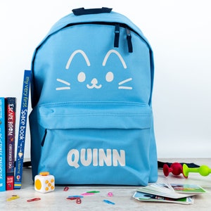 Cute Cat Rucksack, Cute Cat Backpack, Children&#39;s rucksack, Kids Backpack, Rucksack gift, Cat Face Backpack, Cat Face Rucksack