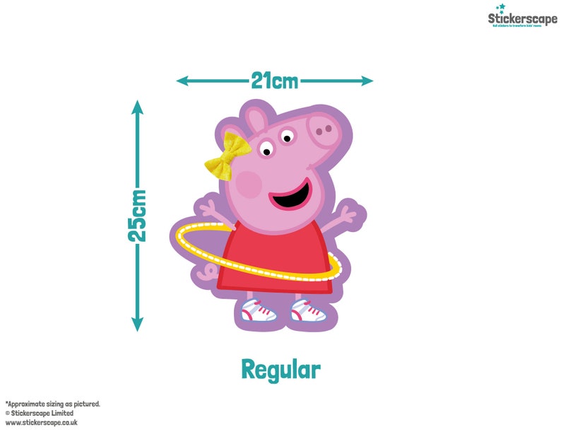 Peppa Pig and Suzy Wall Sticker Pack, Peppa Pig Wall Decals, Peppa Wall ...