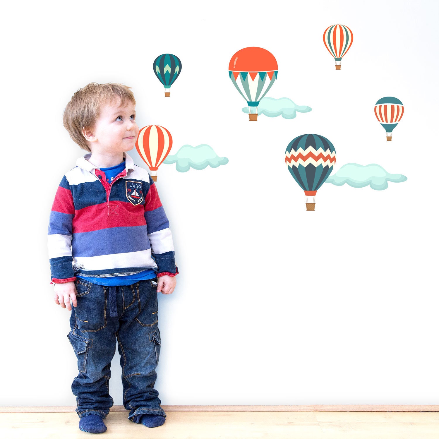 Classic Hot Air Balloon Wall Stickers Hot Air Balloon Wall Etsy UK