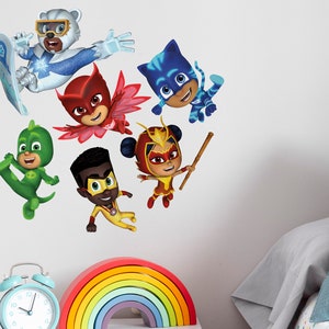 PJ Masks Hero Group wall sticker, PJ Masks wall sticker, PJ Masks wall decal, Pj Masks themed bedroom, Pj masks room