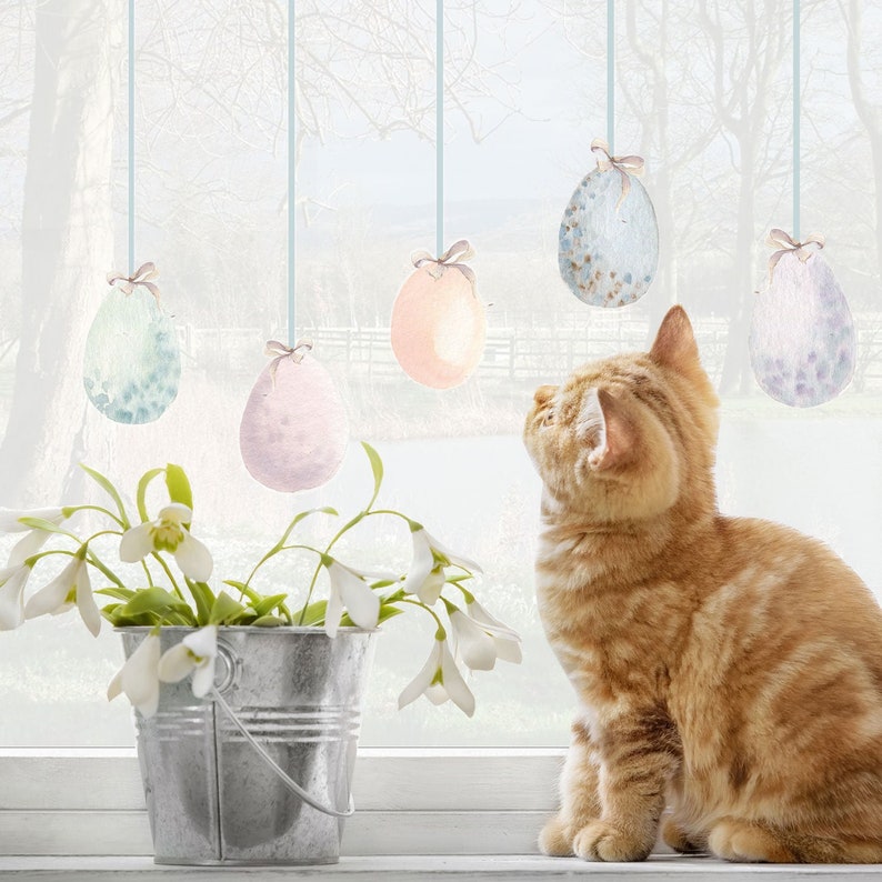 Pastel Easter egg window stickers, Easter window sticker, Easter egg window sticker image 1