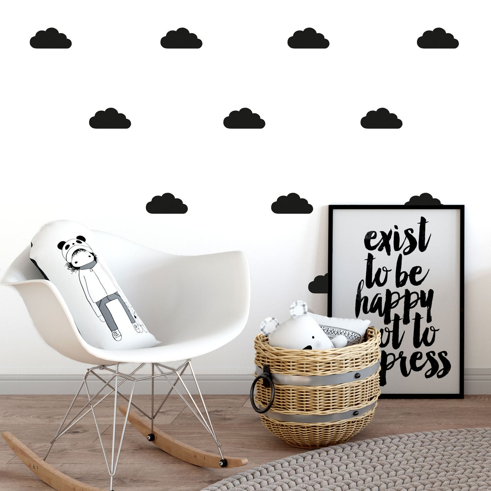 Cloud Wall Stickers Cloud Wall Decal Kids Room Decor Cloud Etsy