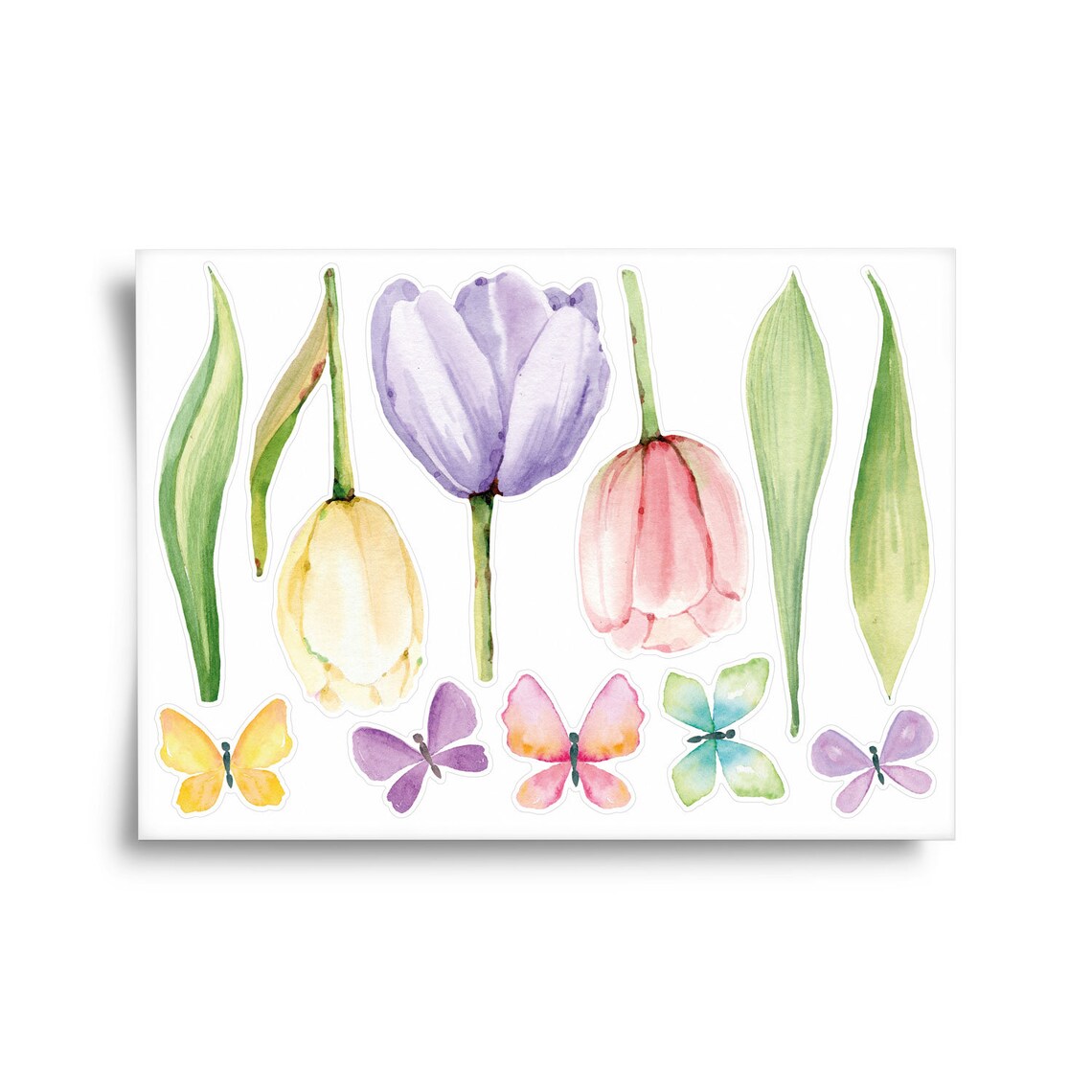 Tulip Window Stickers Flower Window Stickers Flower Window Etsy
