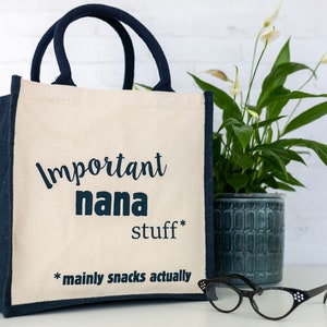 Important Nana bag, Mothers day gift, Gift for Nana, Mother's Day gift for Grandma, Personalised present, Grandma gifts, Gifts for Nan image 1