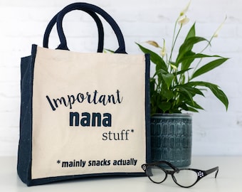 Important Nana bag, Mothers day gift, Gift for Nana, Mother's Day gift for Grandma, Personalised present, Grandma gifts, Gifts for Nan