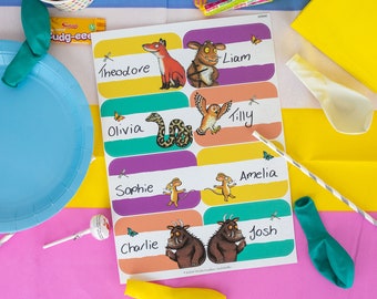 Gruffalo Birthday Party label pack, Gruffalo Party labels, Gruffalo cup label, Gruffalo Birthday Party, Gruffalo themed birthday party