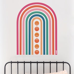 Emoji Rainbow wall sticker, Rainbow wall decal, Retro rainbow wall sticker, emoji wall decal, emoji wall sticker