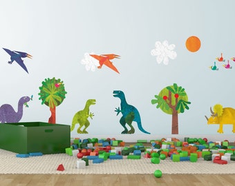 Dinosaur Muurstickers, Dinosaur Muurstickers, Dinosaur Stickers voor Muren, Dinosaur Thema Kamer, Dinosaur Muur Sticker, Dino MuurStickers