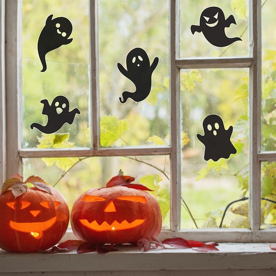 Halloween Gespenst Silhouette Fenster Aufkleber, Gespenst Fenster Aufkleber,  Halloween Fenster Aufkleber, Halloween Fenster Dekoration - .de