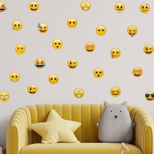 Emoji Faces wall sticker pack, emoji faces wall decals, emoji wall sticker pack, emoji wall decal, emoji icons wall sticker