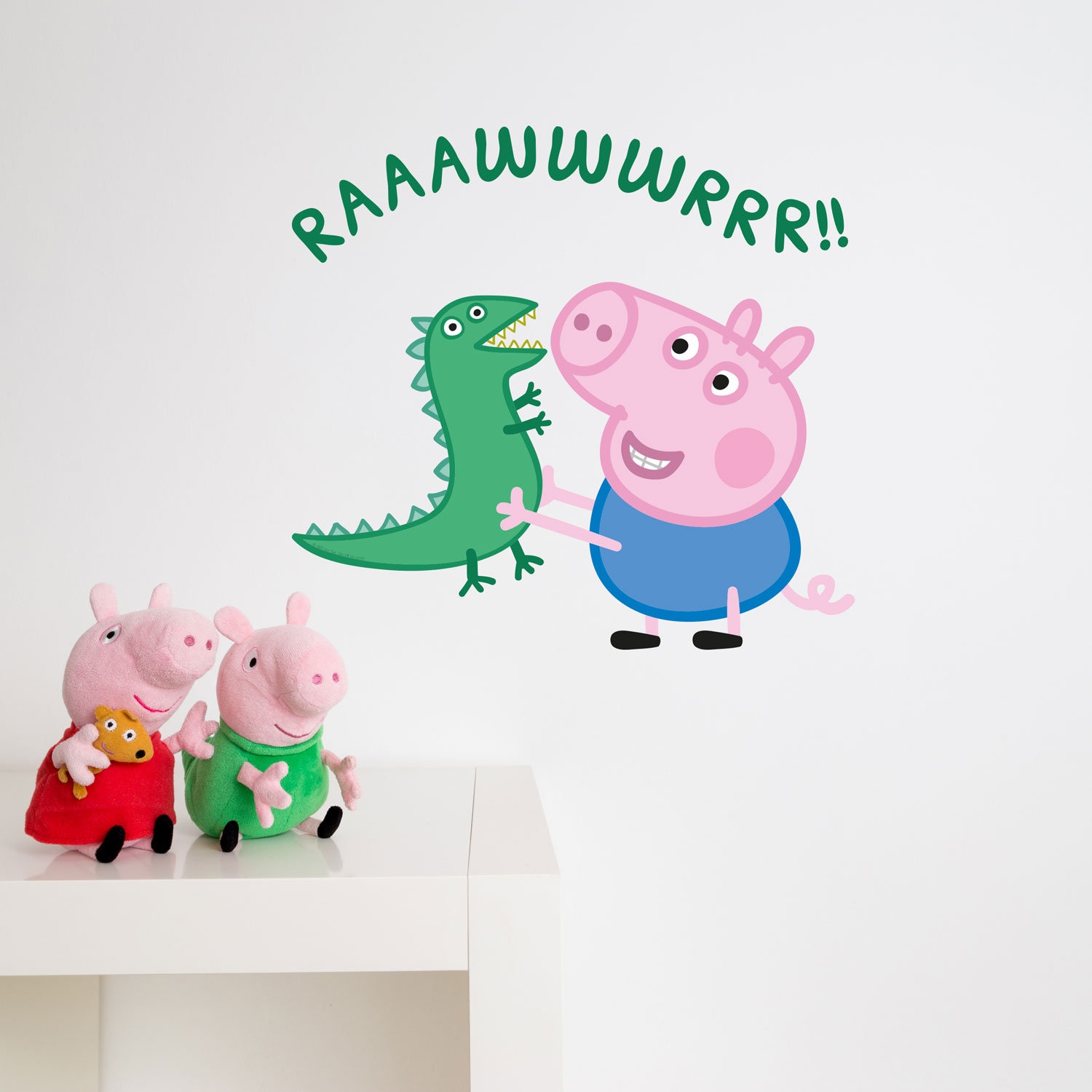 peppa Dino様リクエスト 未使用　絹100% トランクス　ブルー他 Peppa Pig George With Dinosaur Wall Sticker, Peppa Pig Wall Decal