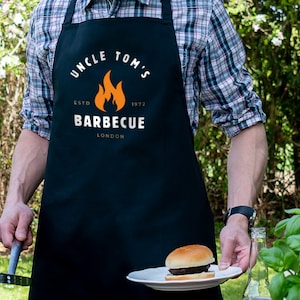 Personalised Barbeque Apron, BBQ Dad apron, BBQ Gift for Men, Father's day gift, Fathers day gifts, Personalised BBQ apron image 8