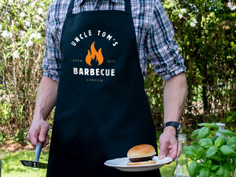 Personalised Barbeque Apron, BBQ Dad apron, BBQ Gift for Men, Father's day gift, Fathers day gifts, Personalised BBQ apron image 8