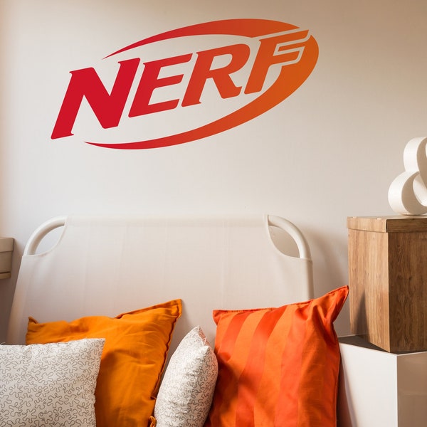 Nerf Logo Wandaufkleber, Nerf Wandaufkleber, Nerf Wandaufkleber, Nerf Thema Schlafzimmer, Nerf Wandaufkleber Pack