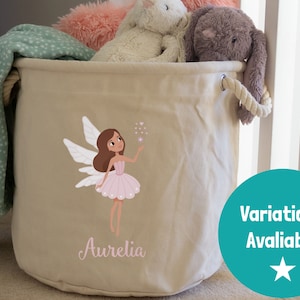 Personalisierter Aufbewahrungskorb, Aufbewahrungskorb, Feen-Themenzimmer, Fee-Prinzessin-Themenzimmer, Feen-Aufbewahrungskorb