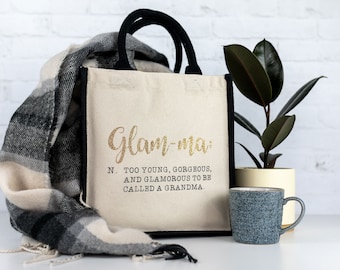 Glam-ma Canvas Shoppingväska, Mors dag-present till mormor