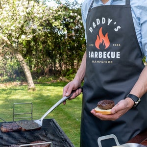 Personalised Barbeque Apron, BBQ Dad apron, BBQ Gift for Men, Father's day gift, Fathers day gifts, Personalised BBQ apron image 7