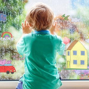 Peppa Pig Colour-In window sticker, Peppa Pig window sticker, Peppa Pig Colour In, Peppa Pig window decal