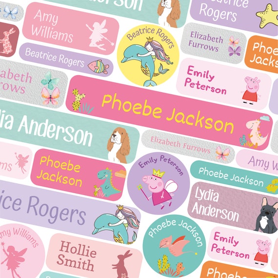 Iron-On Name Labels For Clothing: Mermaid Labels