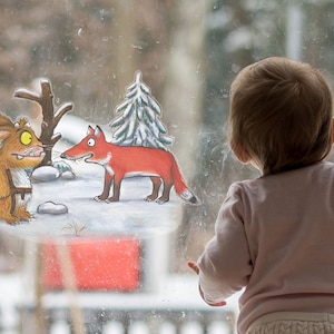 Gruffalo's Child and Fox window sticker, Gruffalo's Child window sticker, Gruffalo window decal, Gruffalo and Friends window sticker