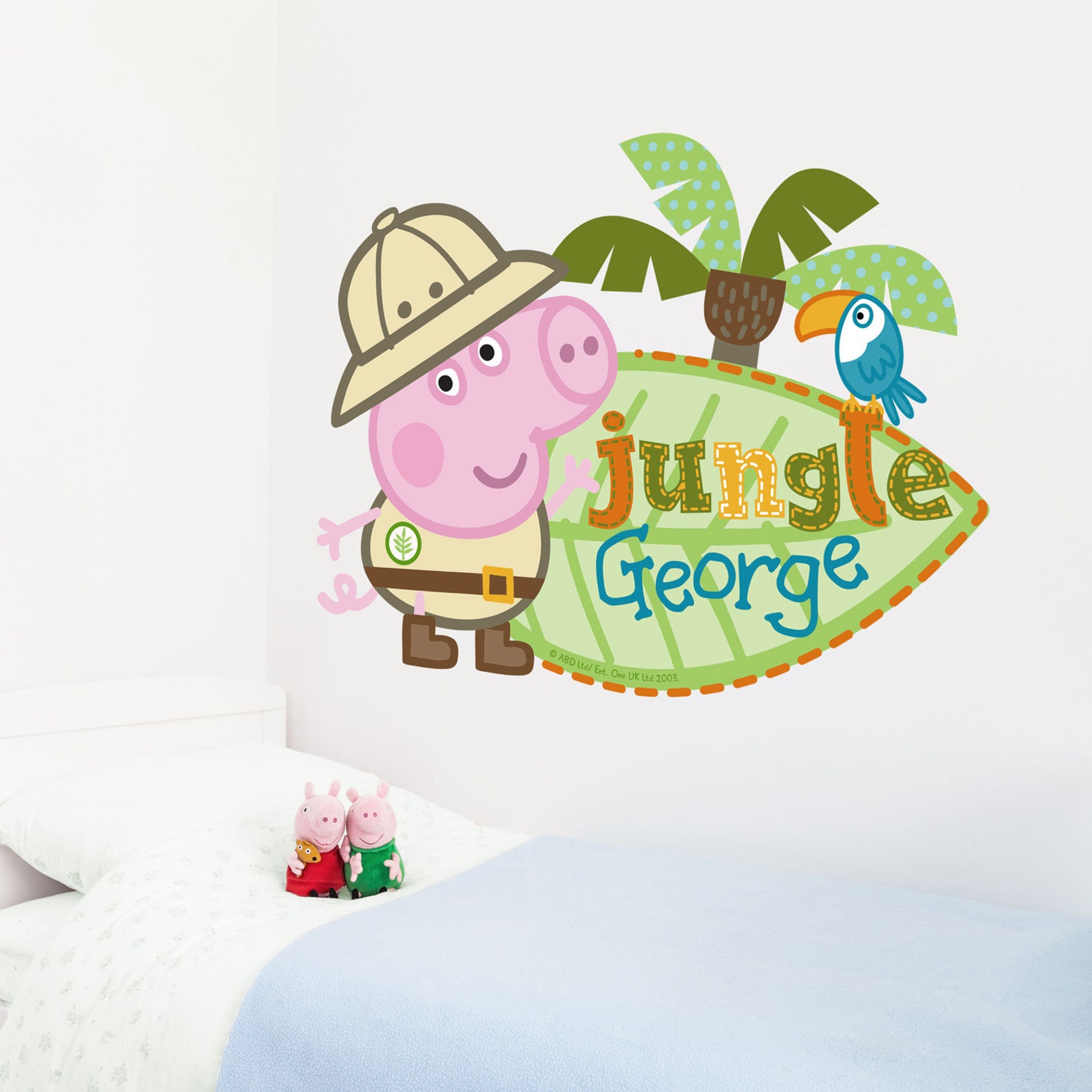 Peppa Pig Jungle George Wall Sticker, Peppa Pig Wall Decal - Etsy