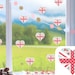 Cute Union Jack Hearts window stickers, Jubilee window decorations, Jubilee window decor, Jubilee window display, Jubilee shop window 