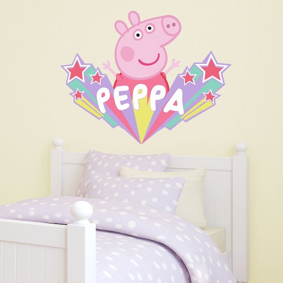 peper varkensvlees Oceanië Peppa Pig starburst muursticker Peppa Pig muursticker - Etsy België