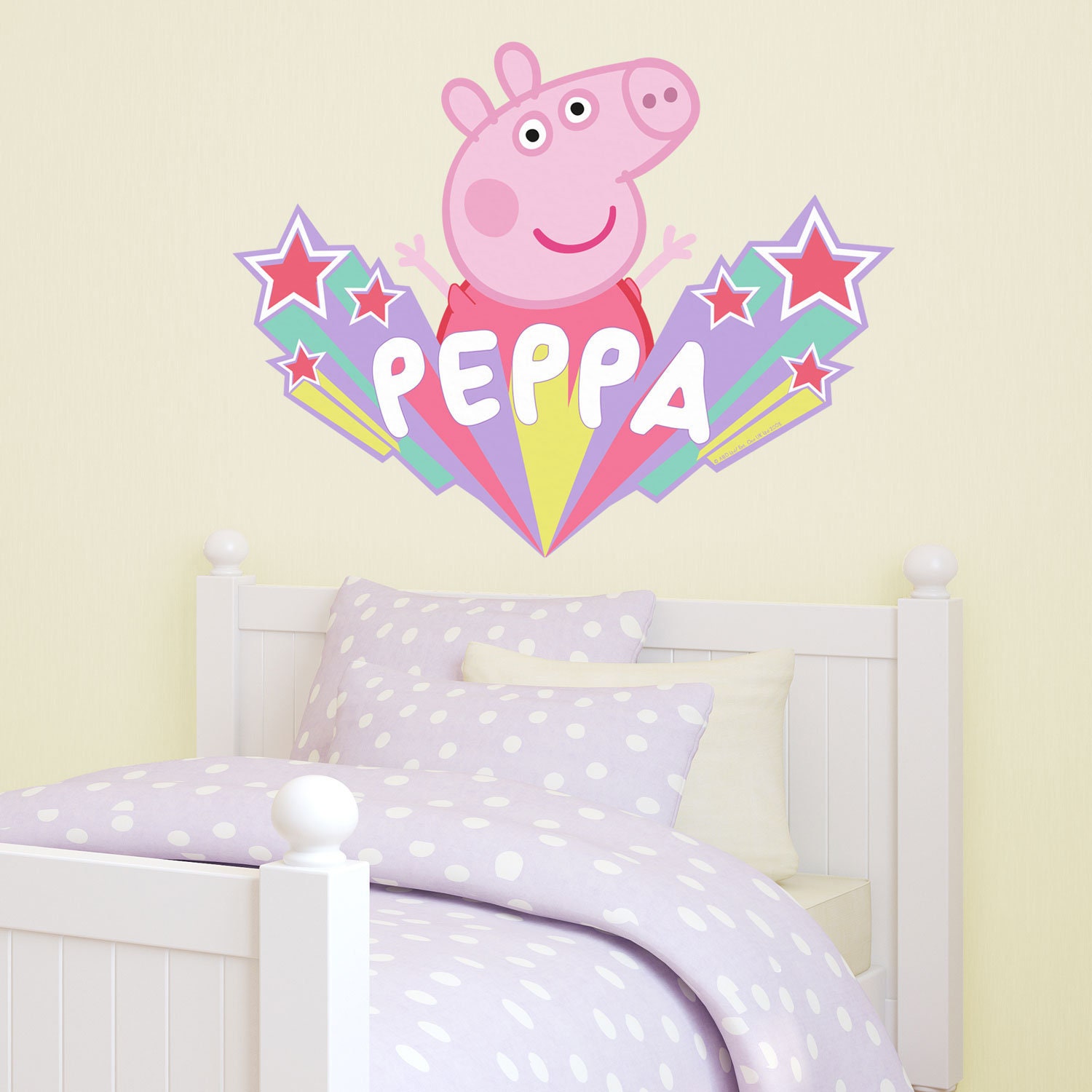 Peppa Pig Starburst Wall Sticker Peppa Pig Wall Decal Etsy New
