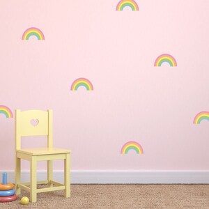 Autocollants muraux pastel rainbow stickaround, décalcomanie murale arc-en-ciel, décor de la chambre arc-en-ciel, décor de la chambre de licorne image 4