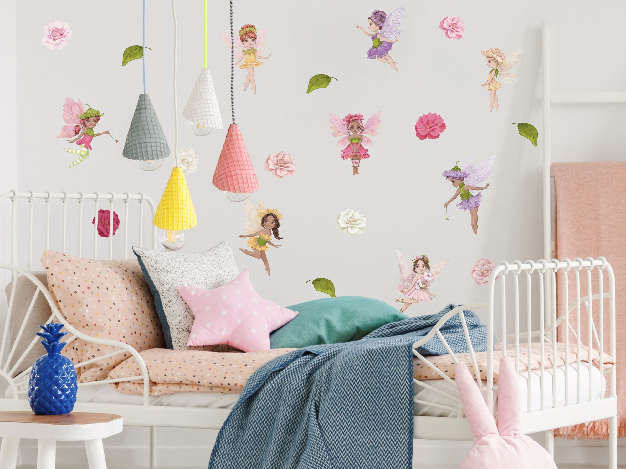 Whimsical Fairies Wall Sticker Pack, Fairy Wall Decals, Fairy Wall ...