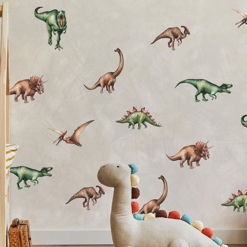 Jurassic Dinosaur Wall Stickers Dinosaur Wall Decals Etsy