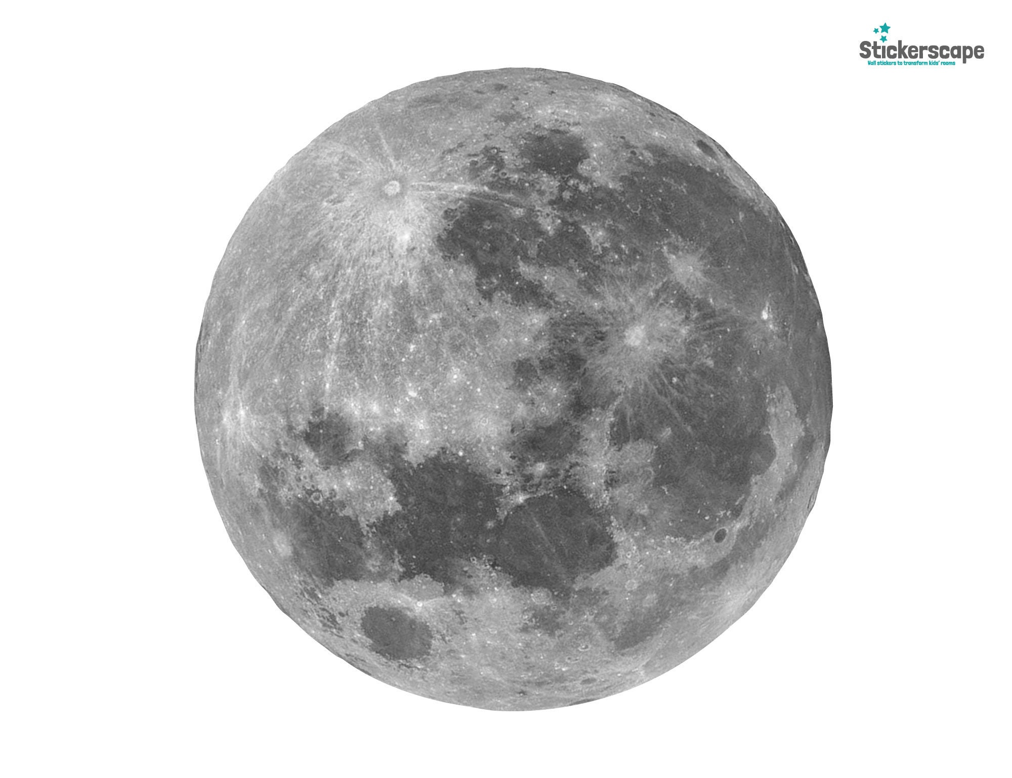 Full Moon Wall Sticker Moon Wall Sticker Space Wall Sticker - Etsy