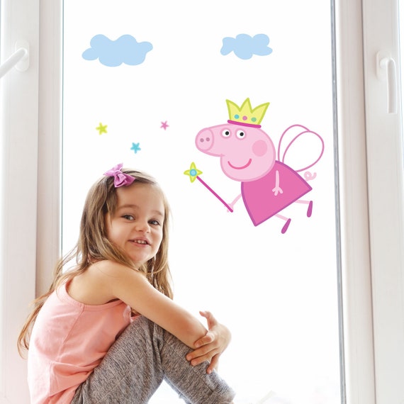 Paquete de pegatinas de ventana de Peppa Pig y familia, pegatina de ventana  de Peppa Pig -  España
