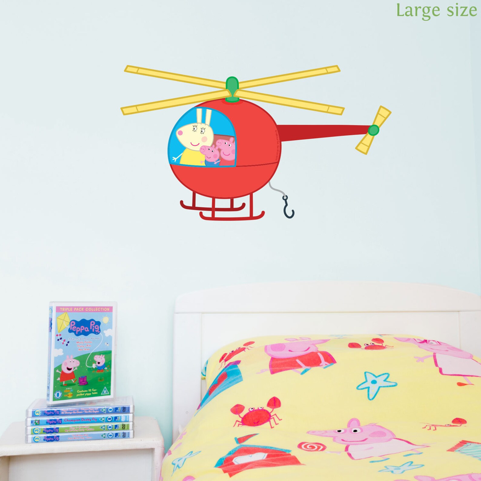 Peppa Pig Helicopter Wall Sticker Peppa Pig Wall Decal Etsy