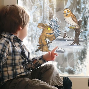 Gruffalo's Child and Owl window sticker, Gruffalo's Child window sticker, Gruffalo window decal, Gruffalo and Friends window sticker