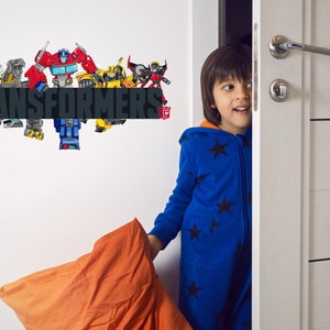 Transformers Group wall sticker, Transformers wall sticker, Transformers wall decal, Transformers bedroom decor