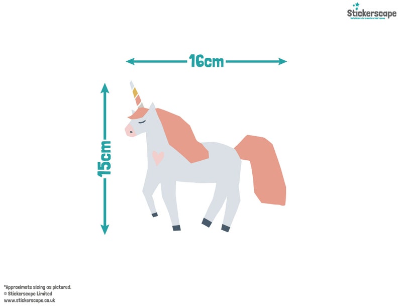 Unicorns and Castles Wall Stickers Unicorn Wall Stickers Etsy