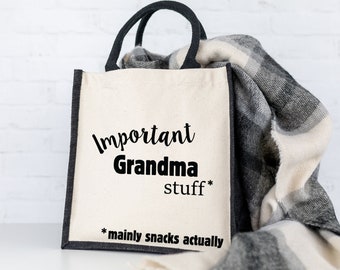 Important Grandma bag, Mothers day gift, Gift for Grandma, Mother's Day gift for Grandma, Personalised present, Grandma gifts
