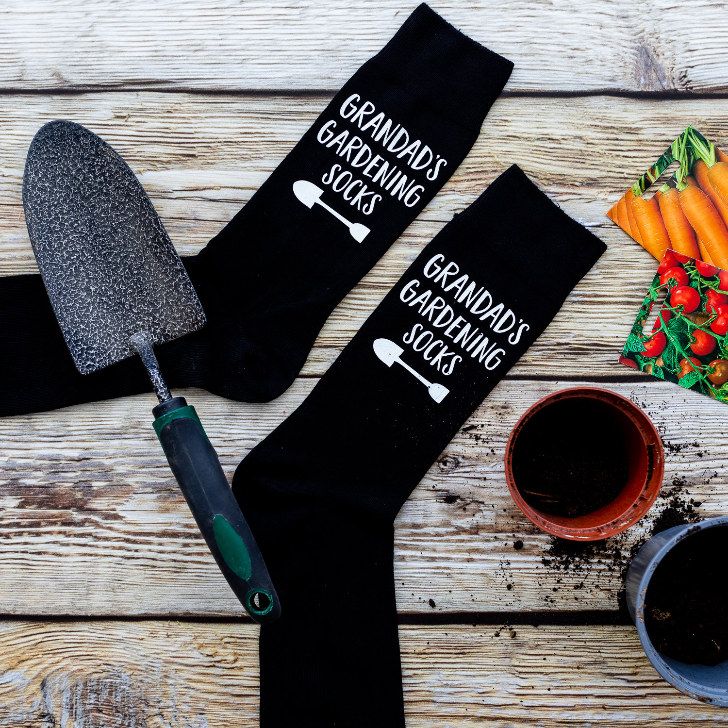Personalised Gardening Socks, Gift For Grandad, Grandpa, Grandad Birthday