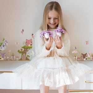 Fairy Wall Stickers – Enchanted Fairy Village Wall Sticker Pack for Kids' Bedroom or Nursery Decor