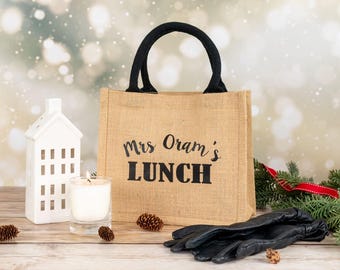 Personalised Teacher Lunch Bag, Teacher Gifts, Teacher Gift for Christmas, End of Term Gift, Thank You Teacher Gift, Teaching Assistant Gift